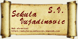 Sekula Vujadinović vizit kartica